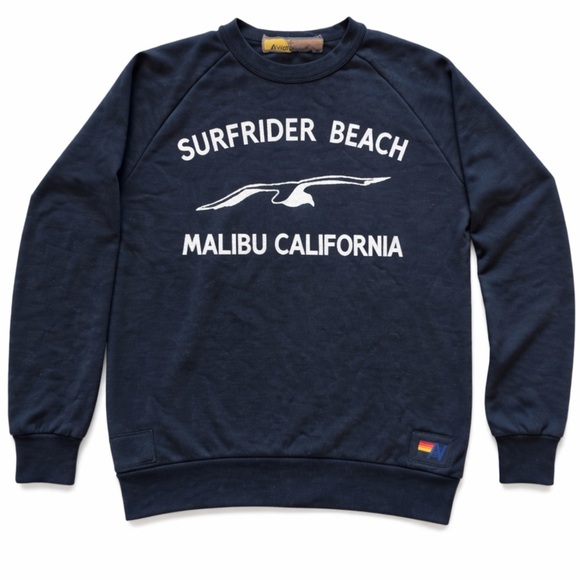 Aviator Nation Tops - Rare Vintage Aviator Nation Navy Surfrider Beach Hoodie